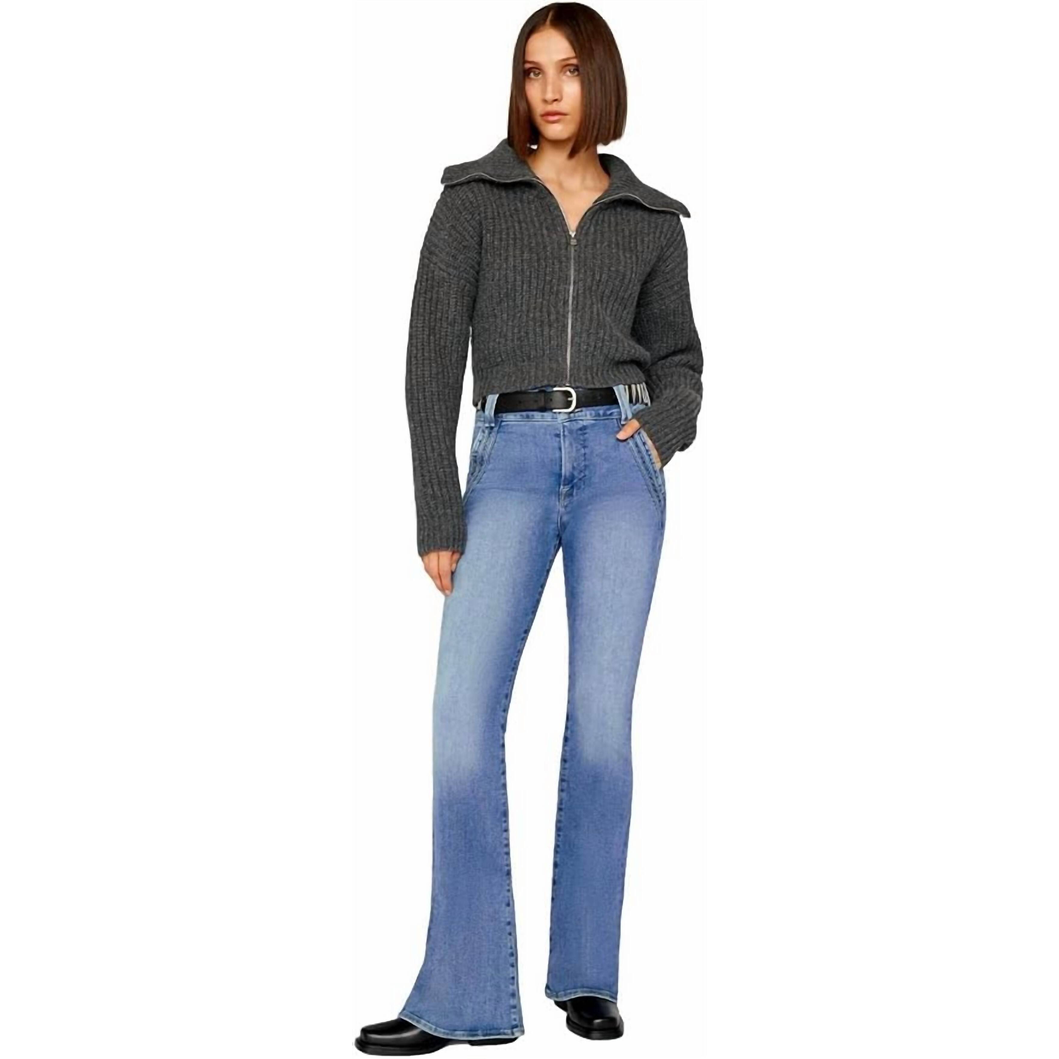 New Frame Double Detail Flare Denim Jeans In Merced